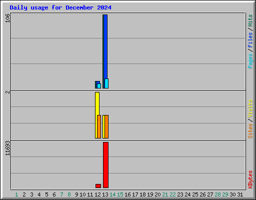 Daily usage for December 2024