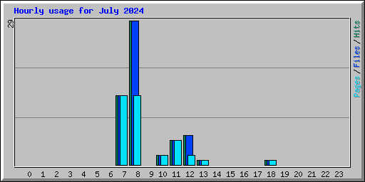 Hourly usage for July 2024