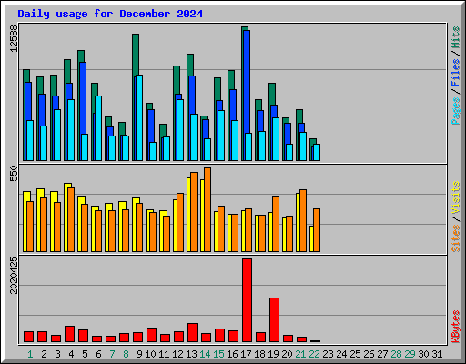 Daily usage for December 2024